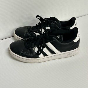 Adidas Grand Court Womens Sneakers F36484 Black Athletic Shoes Size 8.5
